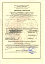 Zertifikat Verbund für angewandte Hygiene (VAH)
